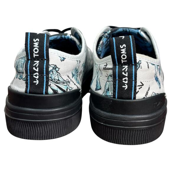 NWB Star Wars x TOMS Trvl Lite Low Men's Shoes Characters Sketch Print Size 7.5 - Picture 4 of 16
